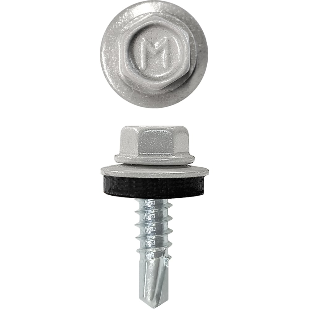 Изображение товара Кровельный саморез Daxmer 4,8x19 RAL 9006 400 шт для металлических кровельных систем