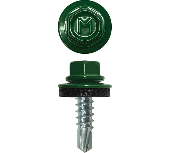 Изображение товара Кровельный саморез Daxmer 4,8x19 RAL 6005 сверло №2, 250 шт 00000316879