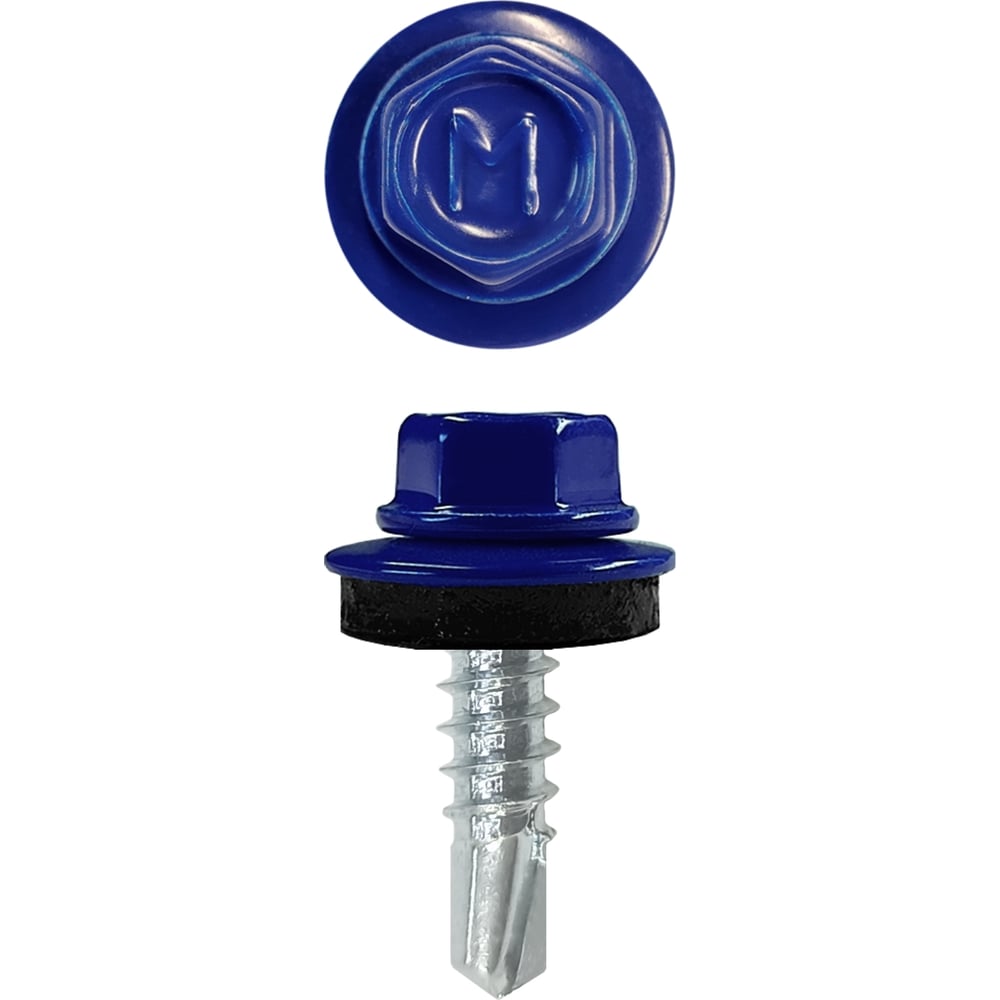 Изображение товара Кровельный саморез Daxmer 4,8x19 RAL 5002 с пресс-шайбой 400 шт