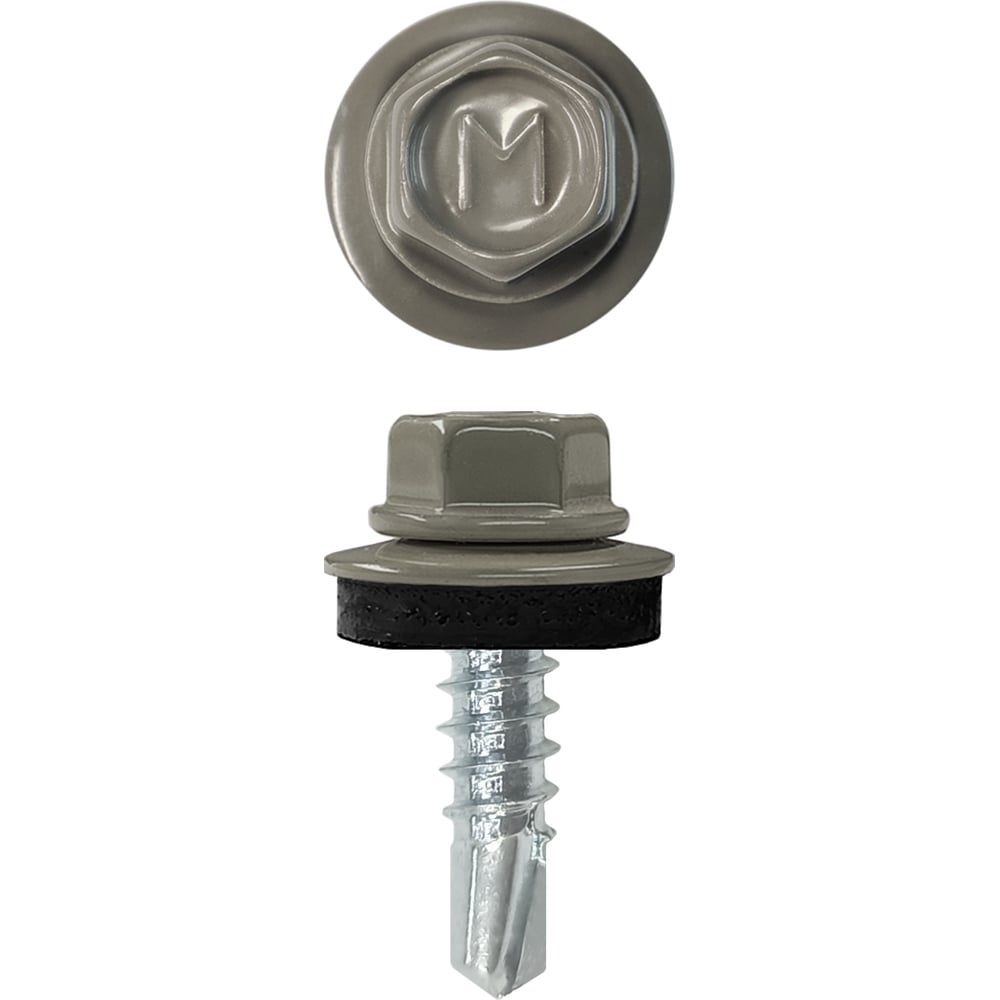 Изображение товара Саморезы кровельные Daxmer 4,8х19 RAL 7005, 400 шт