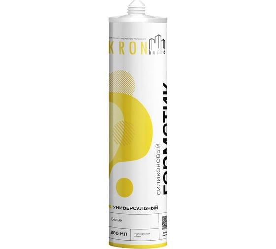 Изображение товара Герметик силиконовый универсальный черный Kronbuild 280 мл SUB28