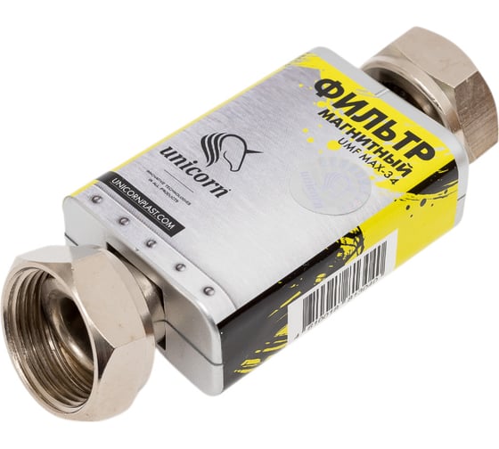 Изображение товара Фильтр магнитный 3/4" для умягчения воды и защиты бытовой техники от накипи и коррозии подключение - 3/4" п Unicorn UMF MAX 34