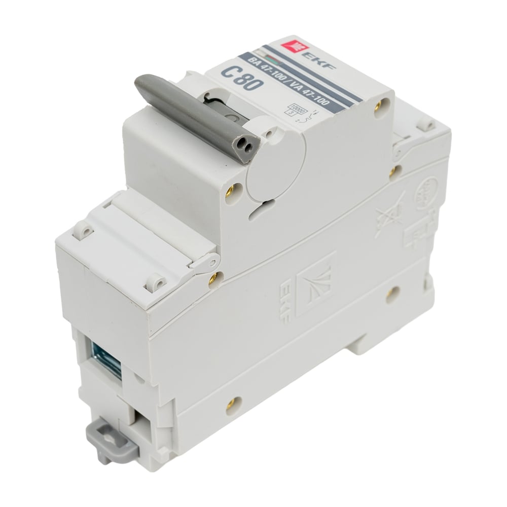 Изображение товара Автоматический выключатель EKF PROxima ВА 47-100 1P 80А 10kA для защиты электросетей