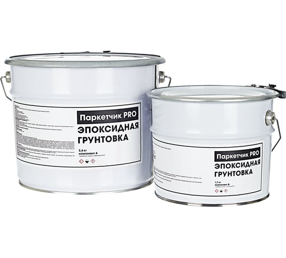 Изображение товара Грунтовка двухкомпонентная эпоксидная Паркетчик PRO 9кг 219495