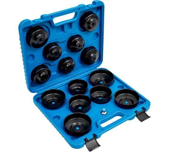 Изображение товара Набор съемников масляных фильтров чашки HOEGERT TECHNIK в кейсе, 14шт HT8G306