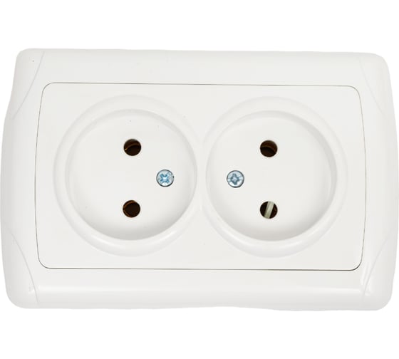 Изображение товара Розетка двойная без заземления ARTSUN (встраиваемая) (PC-поликарбонат) OPTIMAL SO 10-2-W