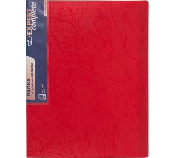 Изображение товара Папка Expert Complete с файлами-вкладышами 6 шт по 20 листов A4 40 мкм Premier 600 мкм 20 мм волокно красный new 722187