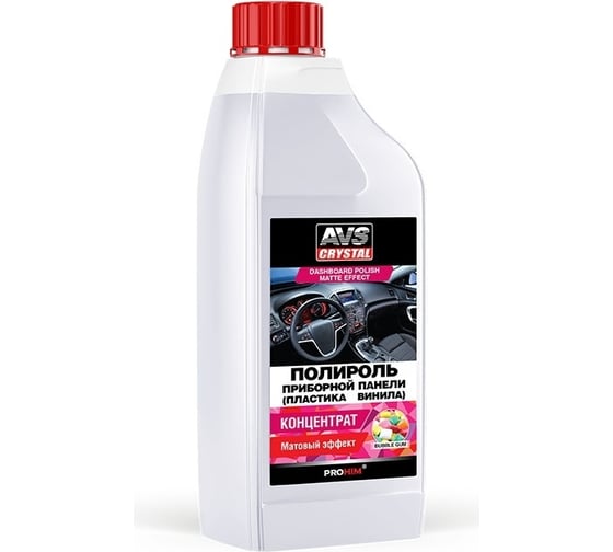 Изображение товара Полироль для приборной панели Прохим матовый, концентрат, Бабл Гам, 1000 мл. AVS AVK-772 A40900S