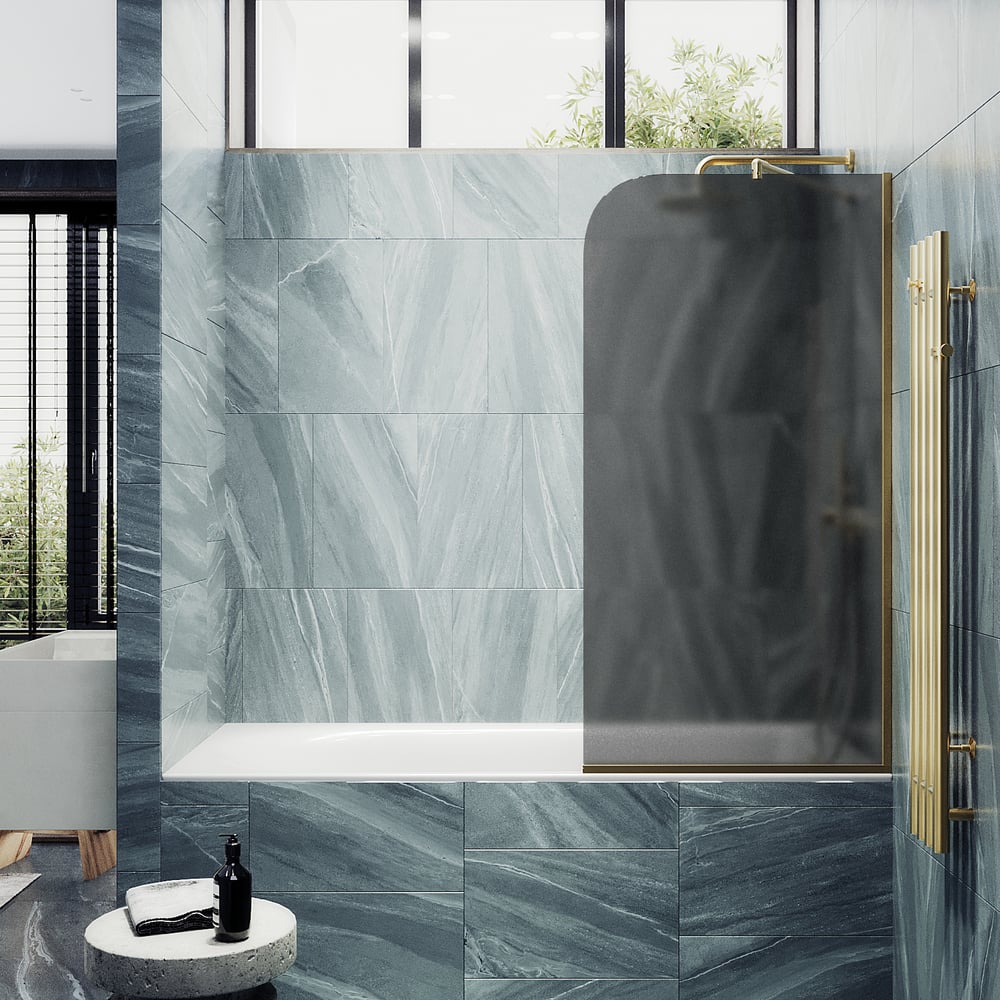 Шторка для ванны в узком профиле MaybahGlass MGV-133-3у