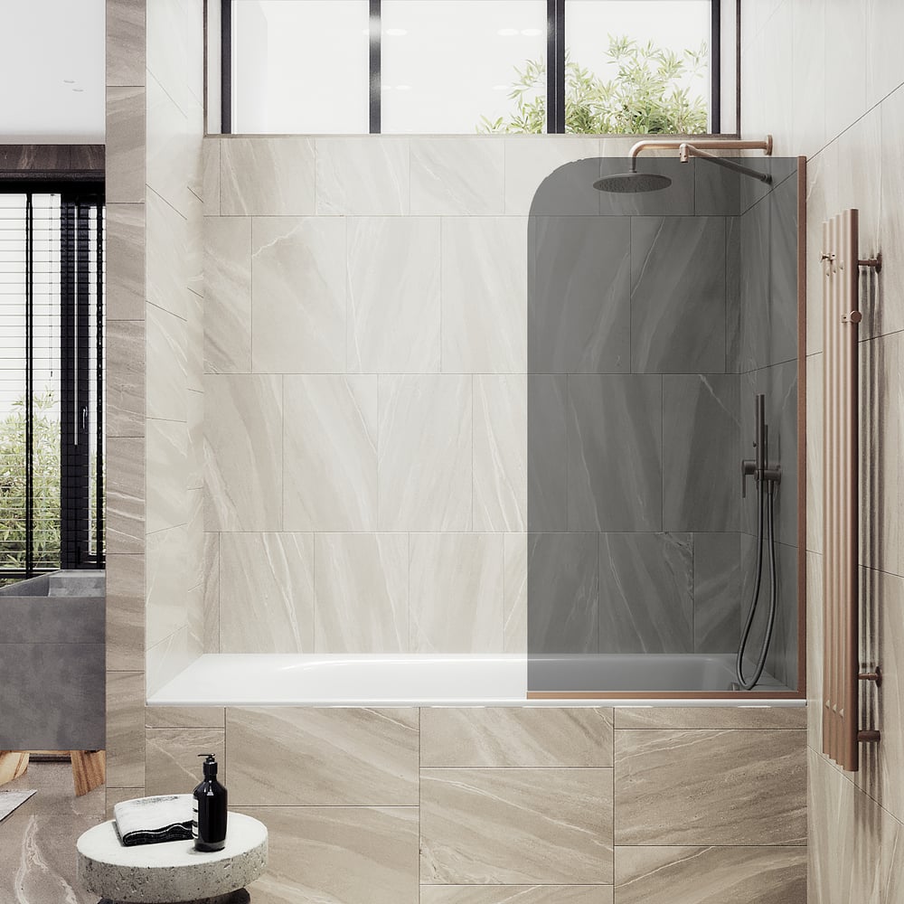 Шторка для ванны в узком профиле MaybahGlass MGV-140-2у