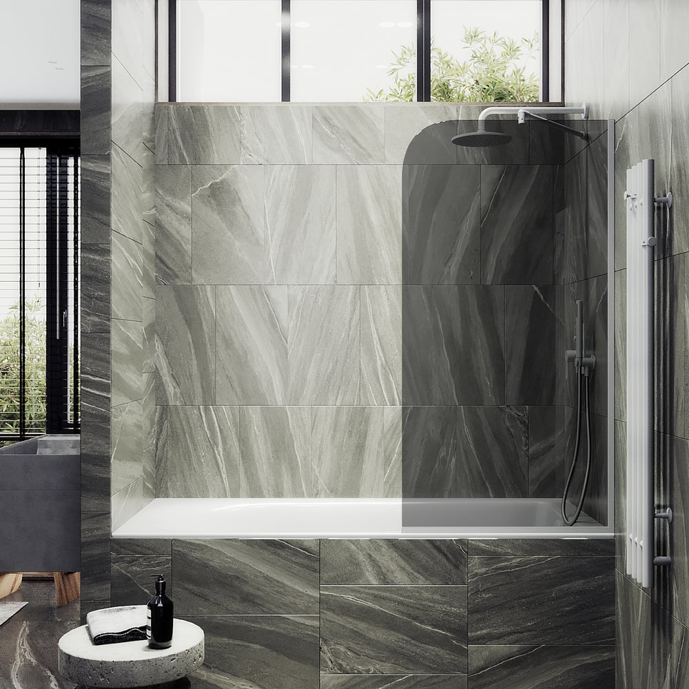 Изображение товара Шторка для ванны MaybahGlass MGV-128-1у из закаленного стекла, графит