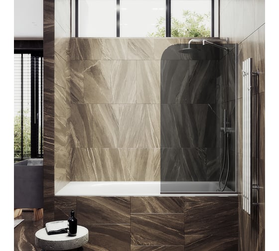 Изображение товара Шторка для ванны в узком профиле MaybahGlass MGV-146-5у