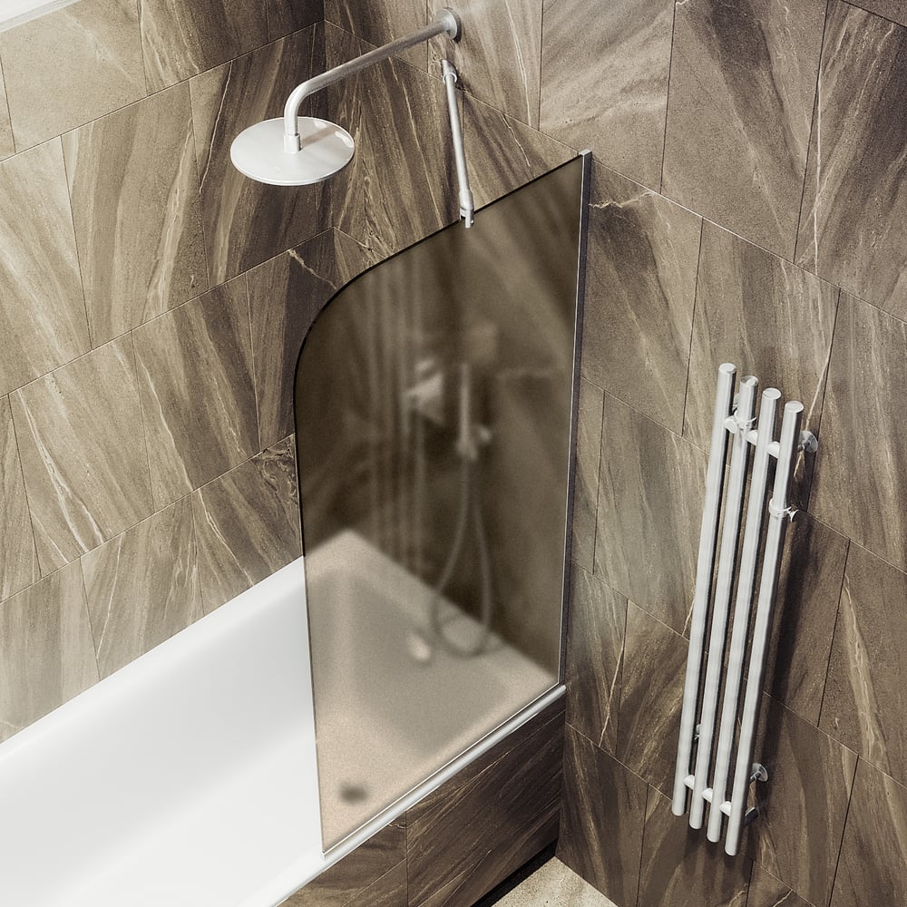 Изображение товара Шторка для ванной в узком профиле MaybahGlass MGV-148-5у бронза матовая