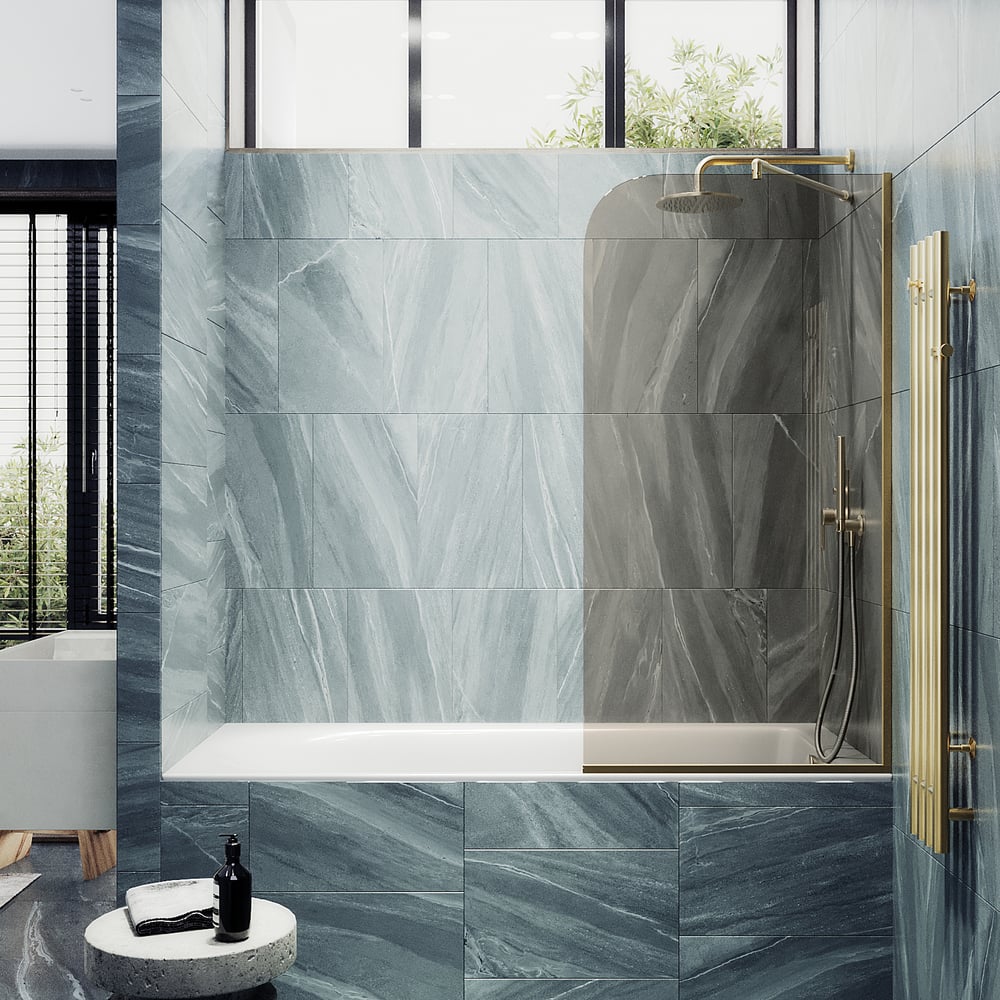 Шторка для ванны в узком профиле MaybahGlass MGV-147-3у