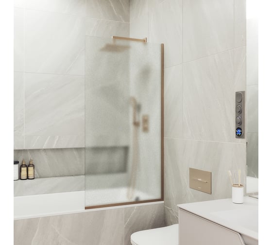 Изображение товара Шторка для ванны в узком профиле MaybahGlass MGV-91-2у