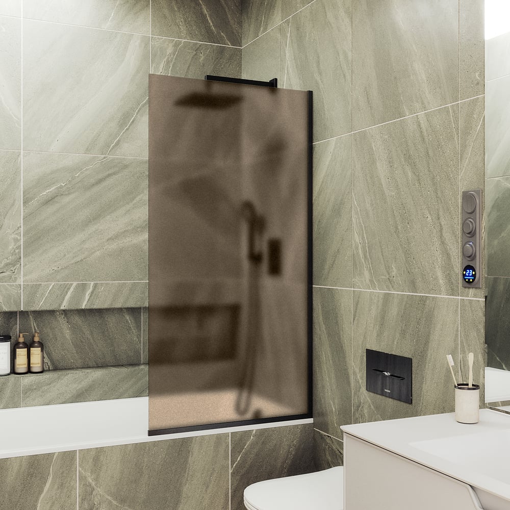 Изображение товара Шторка для ванны MaybahGlass MGV-75-6у с бронзовым матовым покрытием