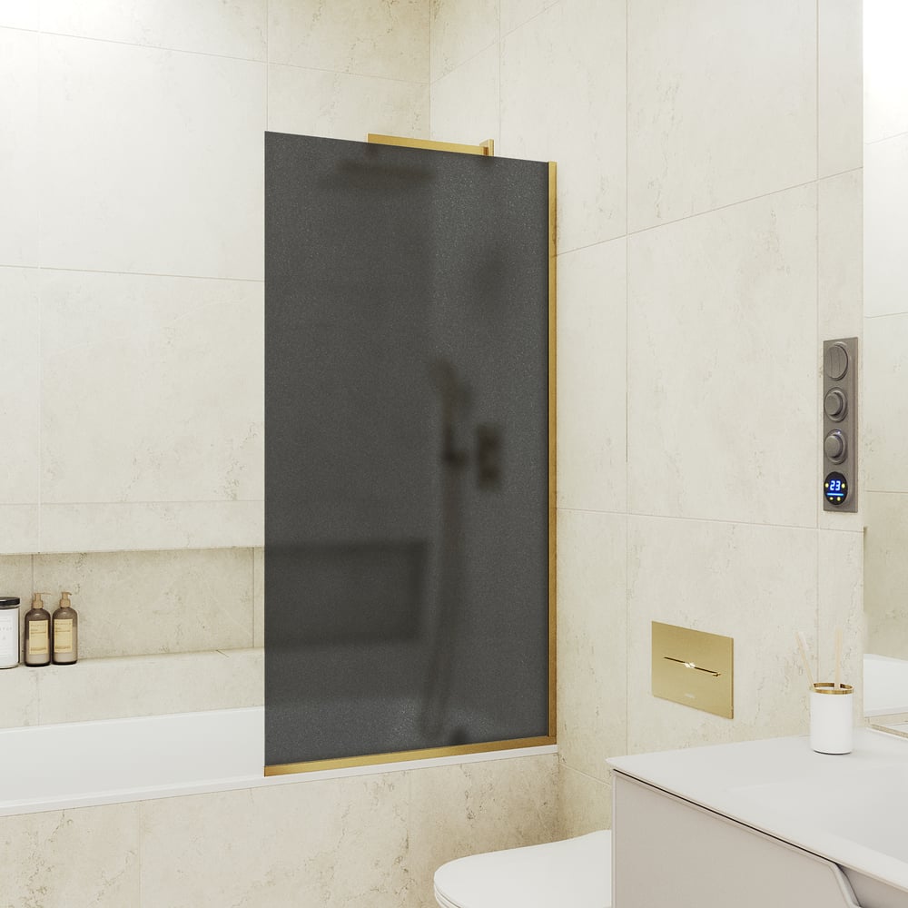 Изображение товара Шторка для ванны MaybahGlass MGV-86-3у с узким профилем и стеклом 8 мм