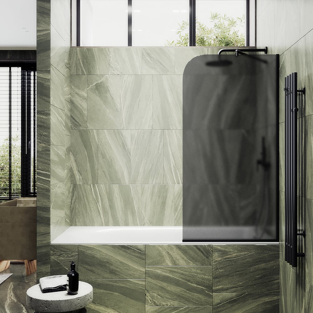 Изображение товара Шторка для ванны MaybahGlass MGV-88-6, графит матовый, 1400x800 мм