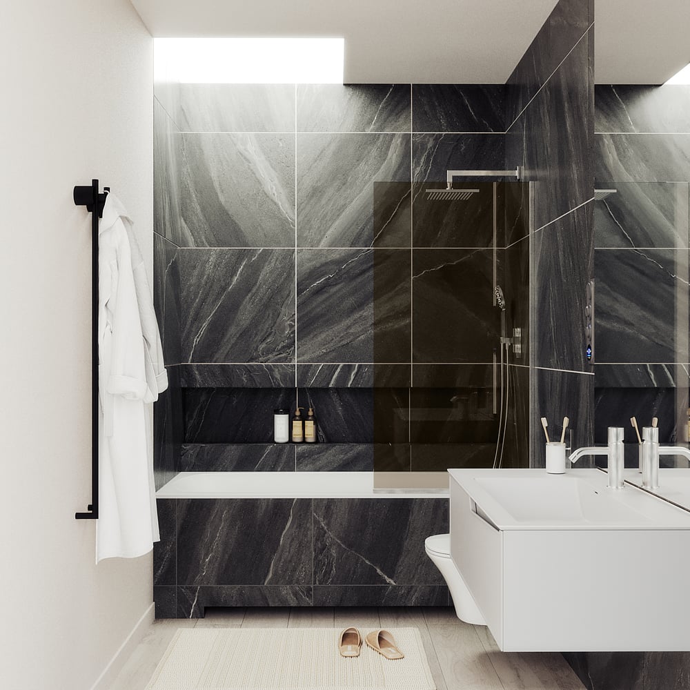 Изображение товара Шторка для ванны в узком профиле MaybahGlass MGV-69-5у Изображение товара Шторка для ванны в узком профиле MaybahGlass MGV-69-5у