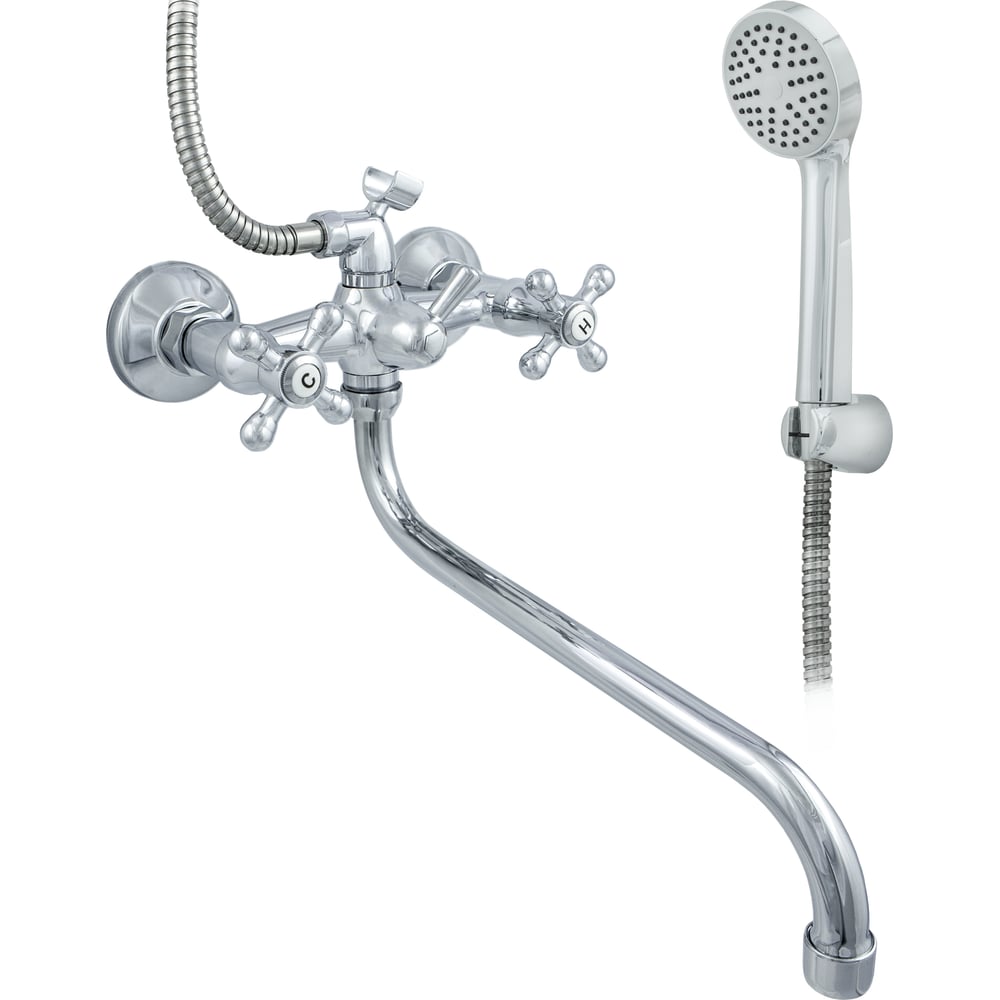 Изображение товара Смеситель для ванны ЦС СМ 500/5-4К ЭКО с круглым изливом