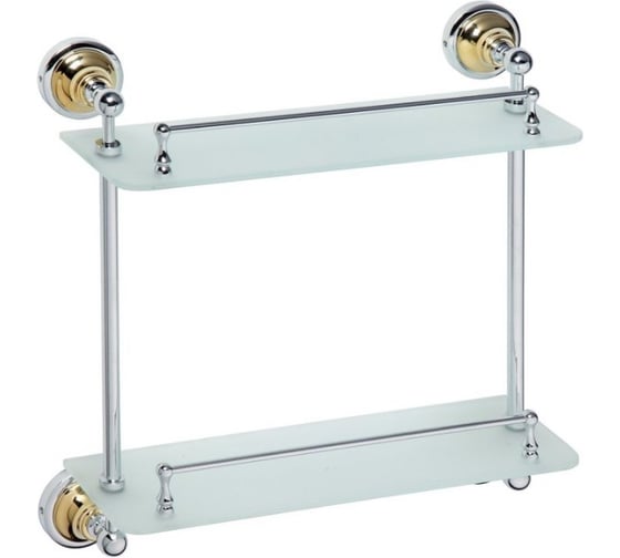 Изображение товара Стеклянная полка BEMETA RETRO хром, золото 144202128