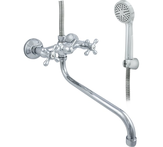 Изображение товара Смеситель для ванны ЦС СМ 600/5-4 К М_Крест круглый излив D-18 L-300 мм ИМП СМ503620