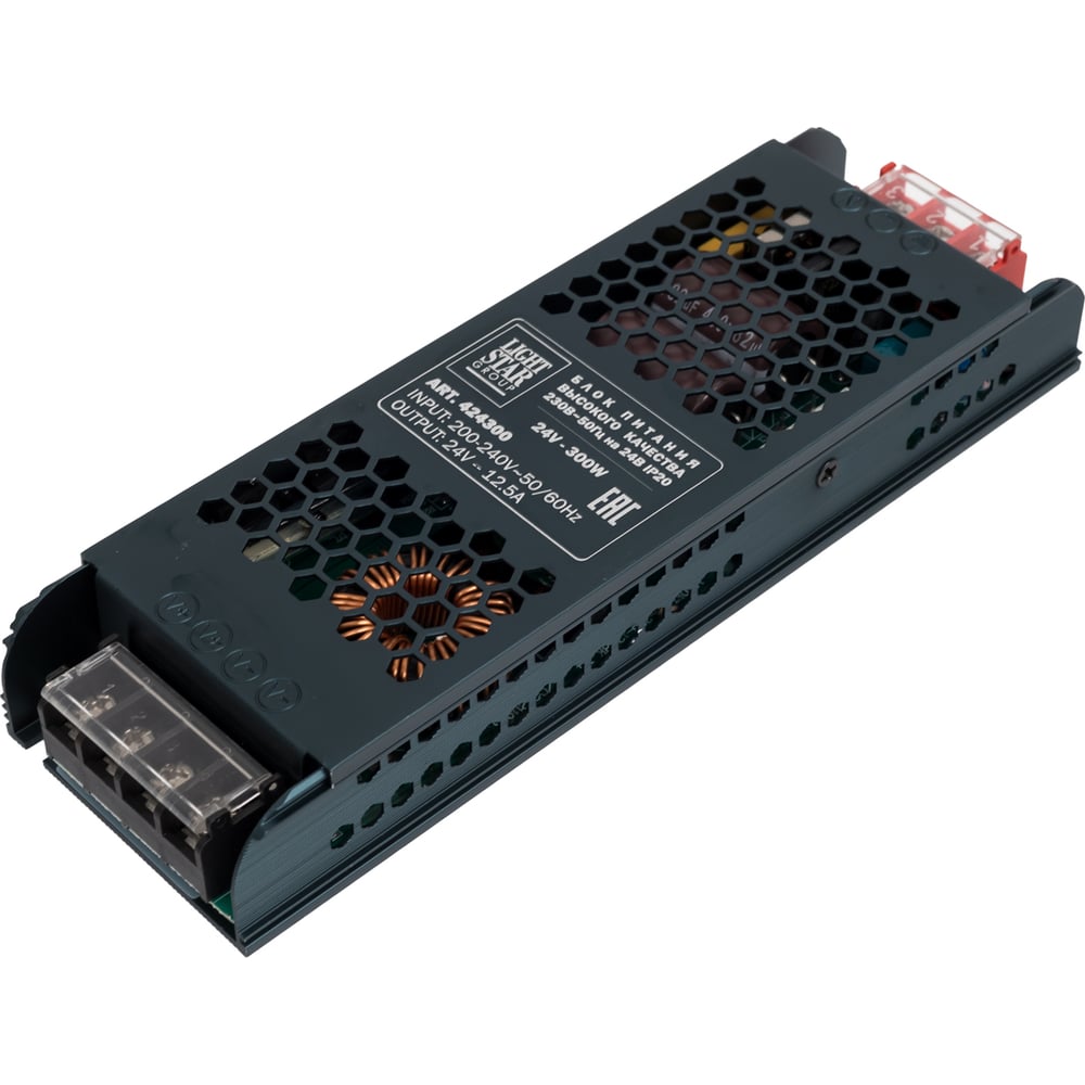 Изображение товара Блок питания Lightstar 24V 300W для светодиодных лент и светильников