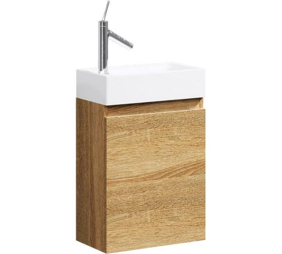 Изображение товара Подвесная тумба AQWELLA Леон-М для раковины 16776175 40 см, дуб сонома Ln-MP.01.04, DS