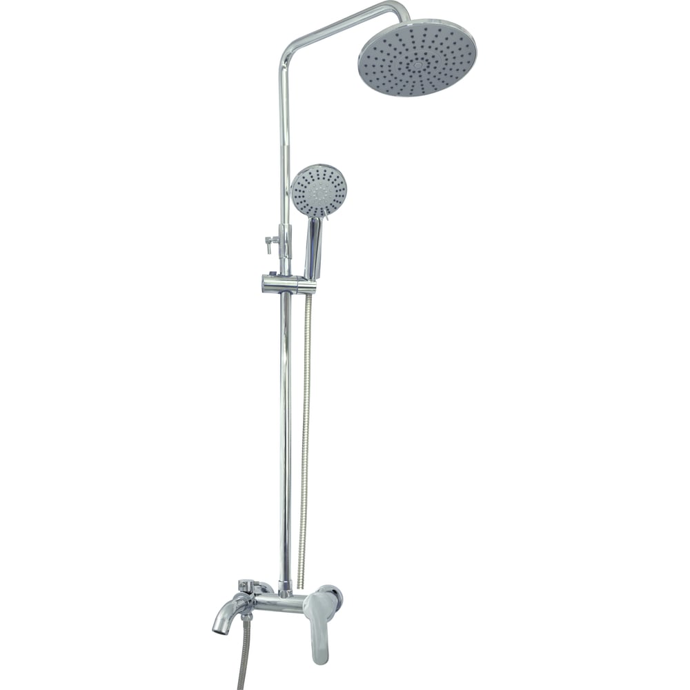 Изображение товара Душевая система ЦС ГРАЦИЯ №2 D200 ДС1001-9 с регулируемой высотой, хром