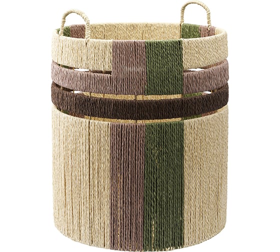 Изображение товара Корзина плетеная Bongo Nature из коллекции Ethnic Tkano размер L TK24-ST_BA0004