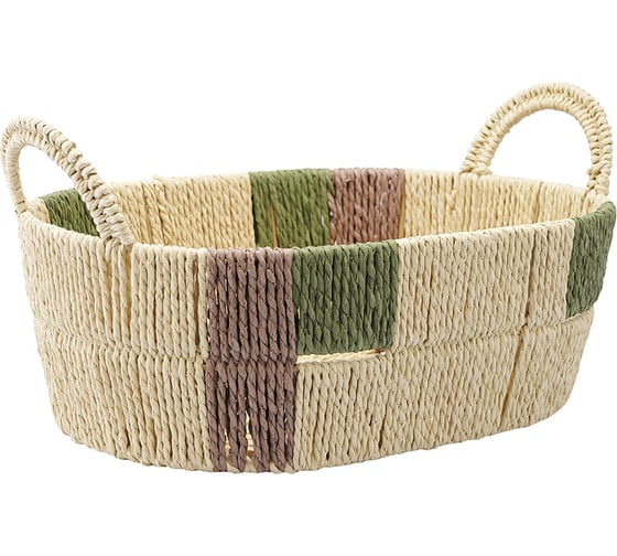 Изображение товара Корзина плетеная овальная Bodhran Nature из коллекции Ethnic Tkano размер L TK24-ST_BA0013