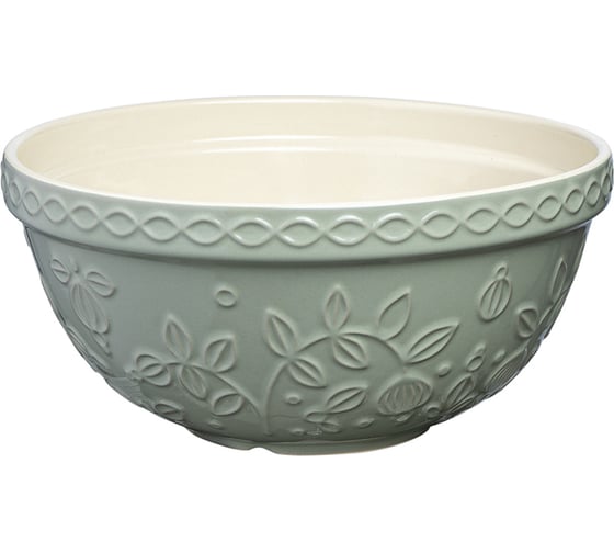 Изображение товара Миска серо-мятного цвета с рельефным узором Ягоды Тайги из коллекции Russian North Tkano 1,5л TK23-TW_BW0002