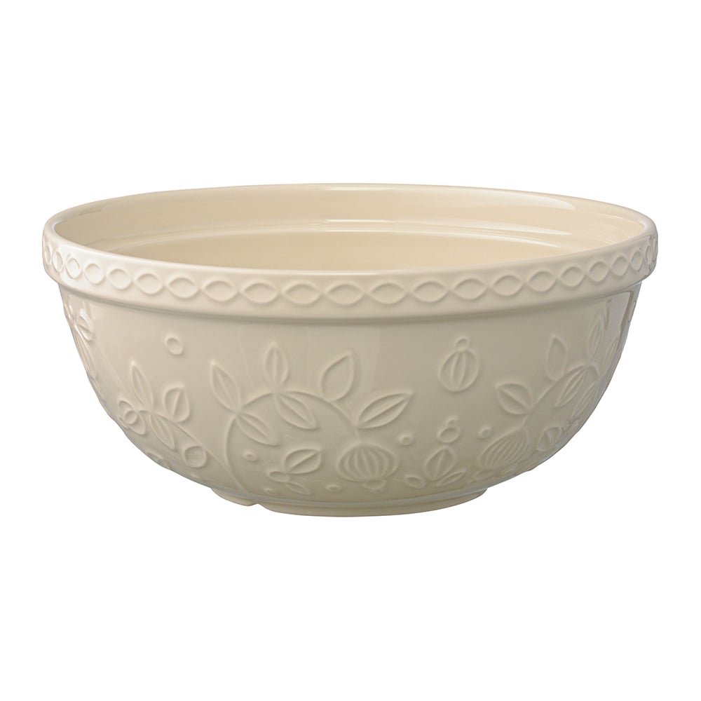 Изображение товара Миска кремового цвета с рельефным узором Ягоды Тайги Tkano 2,8 л