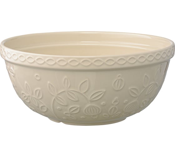 Изображение товара Миска кремового цвета с рельефным узором Ягоды Тайги из коллекции Russian North Tkano 2,8 л TK22-TW_BW0009