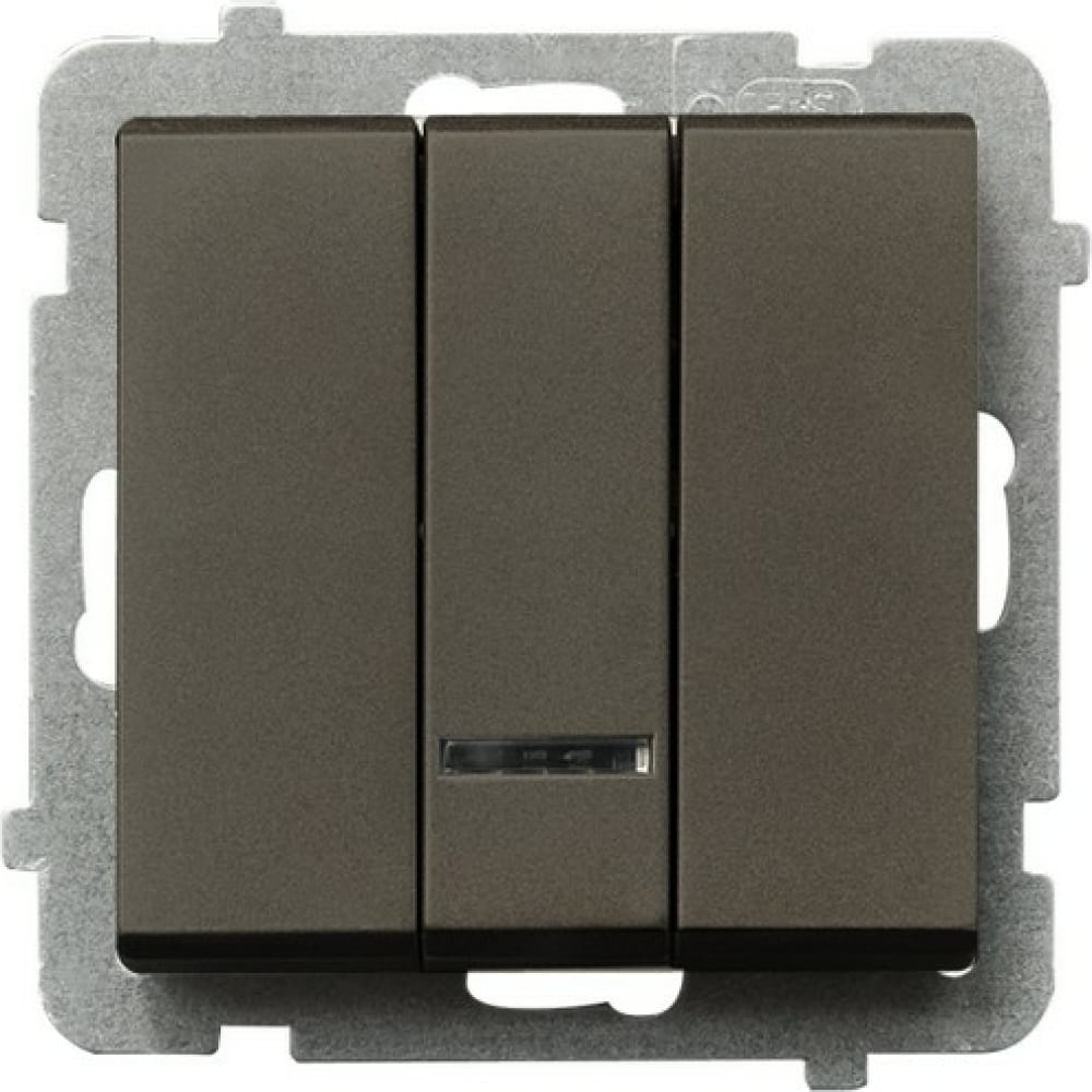 Трехклавишный выключатель Ospel - LP-13RS/m/40