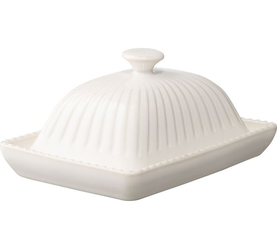 Изображение товара Масленка белого цвета из коллекции Kitchen Spirit Tkano TK22-TW_BUT0001