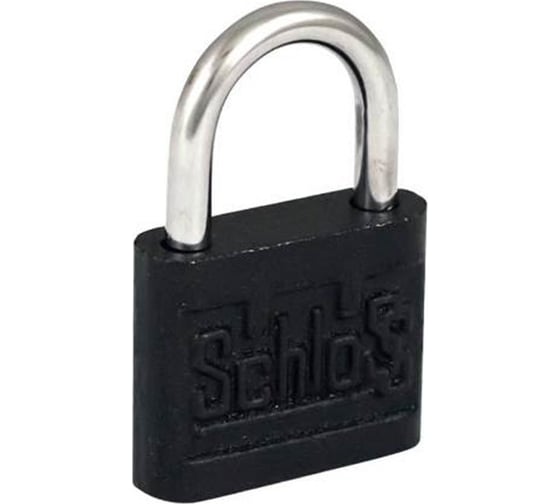 Изображение товара Замок навесной SCHLOSS 73014 черный PL-05/70 чугун (10/40) тов-157750