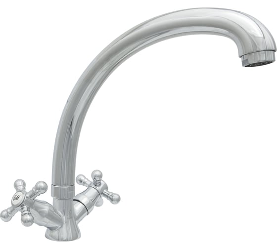 Изображение товара Смеситель ЦС елочка СМ 25г К ЭКО М_Крест литой излив Н-220 ЭМ902014