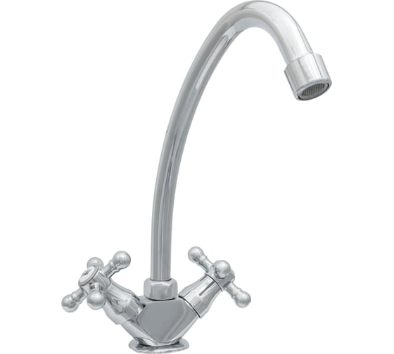 Изображение товара Смеситель ЦС елочка СМ 12г К М_Крест круглый излив D16 H-220 мм СМ506512