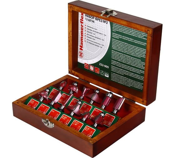 Изображение товара Фрезы набор № 2 Flex 222-005 12 шт HAMMER 58595