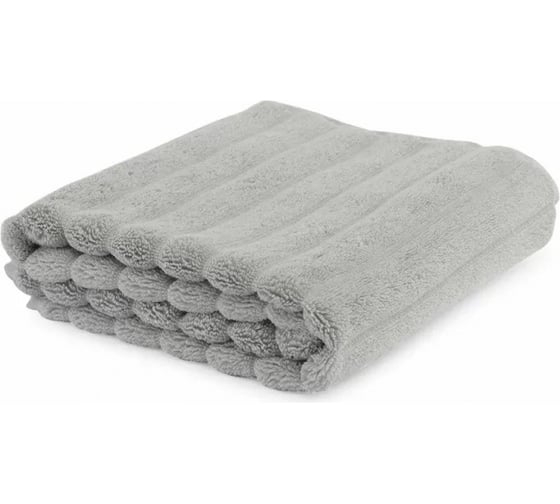 Изображение товара Полотенце для рук Tkano Waves Essential серое, 50x90 см TK21-HT0003