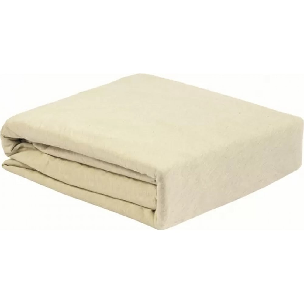 Изображение товара Хлопковая простыня на резинке Tkano Essential 160x200 см серо-бежевый