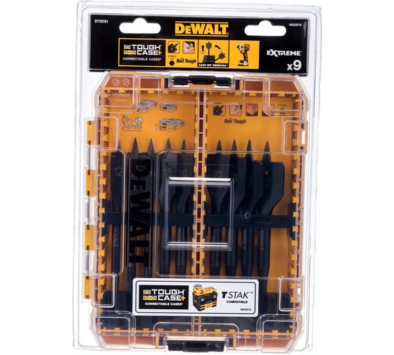 Изображение товара Набор сверл перьевых IMPACT (8 шт; 12-32 мм) DEWALT DT70751-QZ