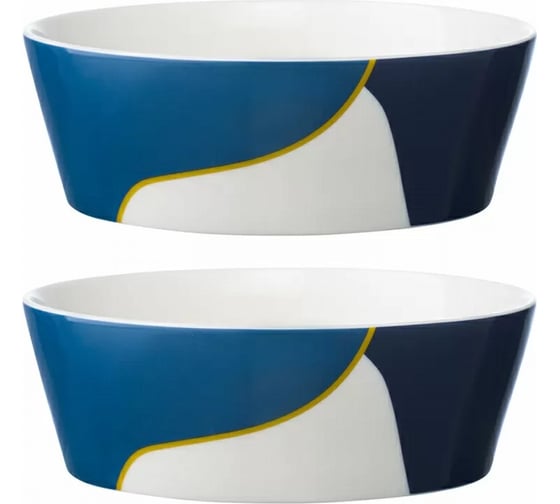 Изображение товара Набор из двух салатников Tkano Freak Fruit синий, с авторским принтом, 16 см TK22-TW_BW0006