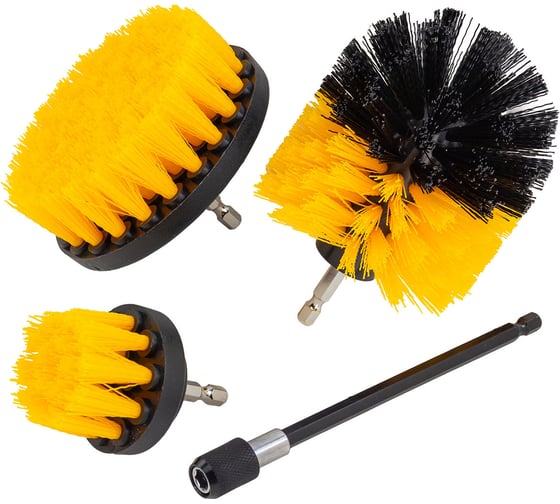 Изображение товара Щетки сменные для уборки, химчистки автомобиля, набор 4 предмета WMC TOOLS WMC-7713(58508)