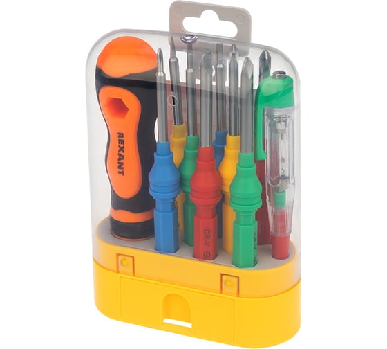 Изображение товара Набор отверток REXANT10 предметов 12-4777