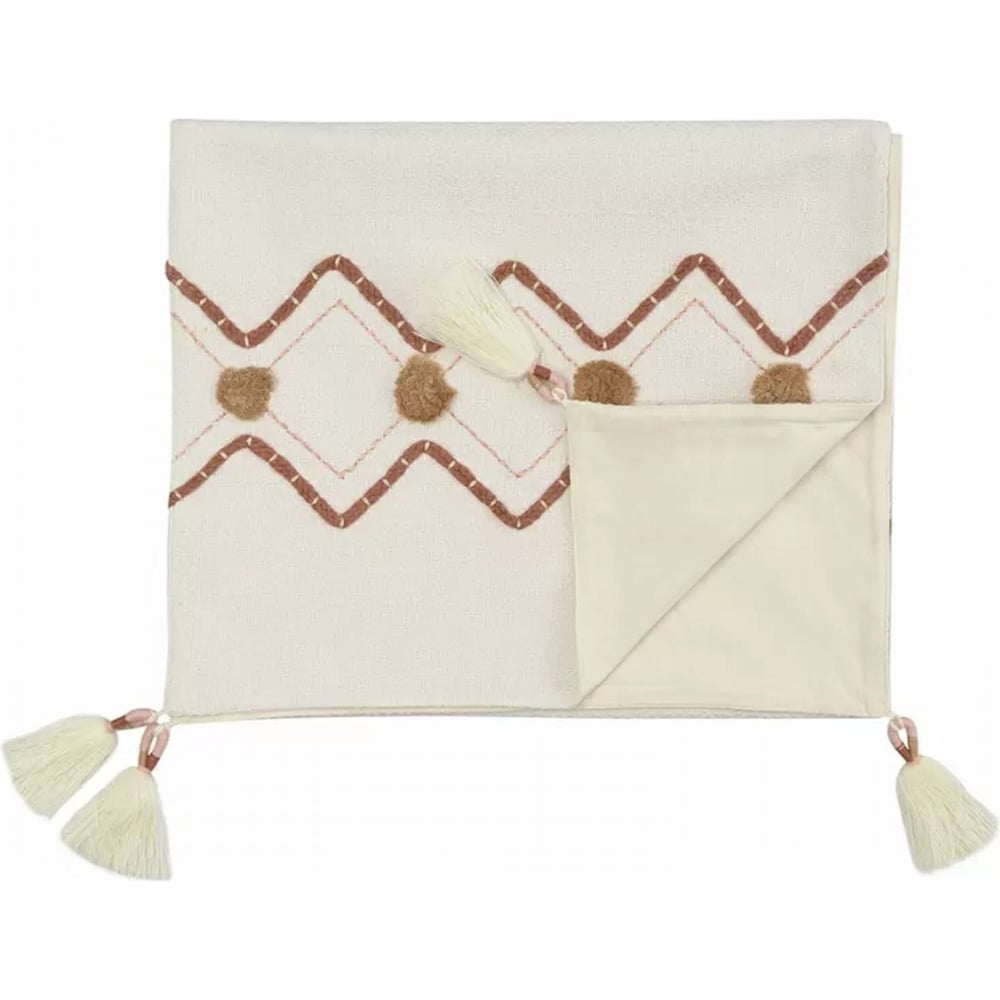 Изображение товара Дорожка на стол Tkano Geometry Ethnic с вышивкой 45x150 см, хлопок