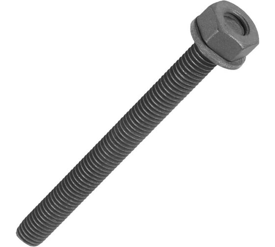 Изображение товара ЕВРОПАРТНЕР Анкерная шпилька 10x110мм с гайкой и шайбой, покрытие ТДЦ, кл.пр 5.8 10 шт. 0063 D2