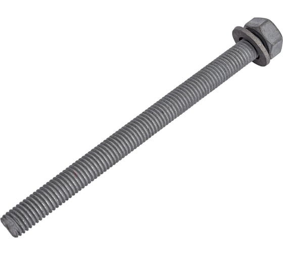 Изображение товара ЕВРОПАРТНЕР Анкерная шпилька 12x160мм с гайкой и шайбой покрытие ТДЦ, кл.пр 5.8 1 шт. 0 0061 0