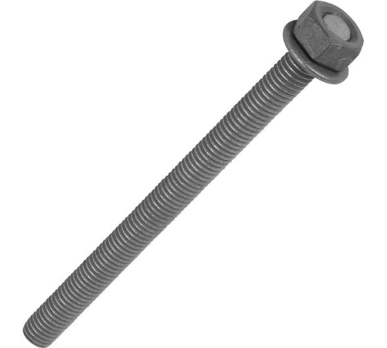 Изображение товара ЕВРОПАРТНЕР Анкерная шпилька 12x160мм с гайкой и шайбой, покрытие ТДЦ, кл.пр 5.8 10 шт. 0064 D